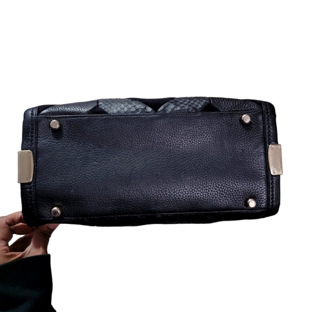 Coach Swagger Black Patchwork Satchel Handbag - image 6